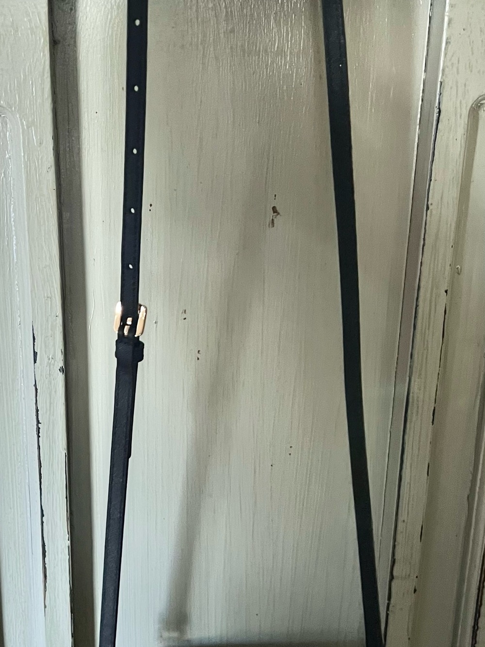 Michael Kors Collection Black Crossbody Strap with Gold Buckle